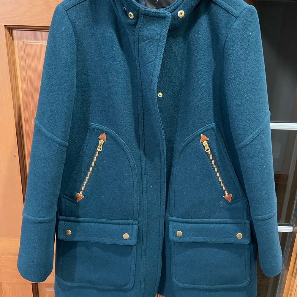 J. Crew Chateau Parka blue/green size 14